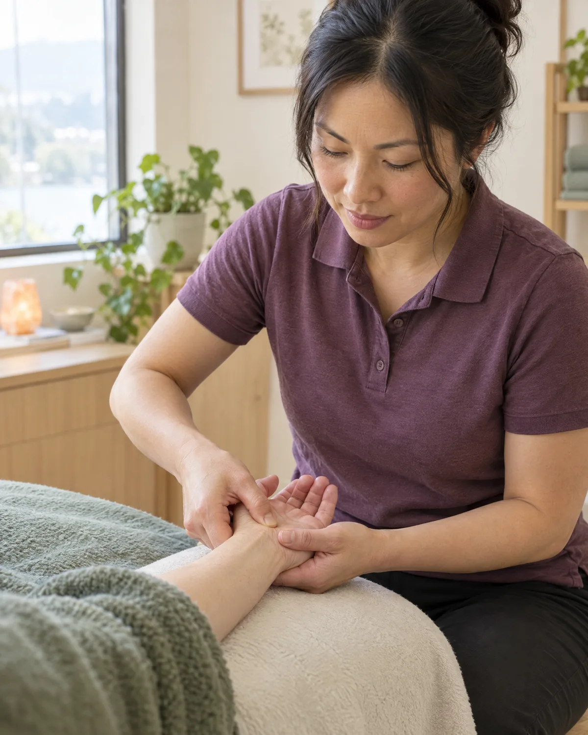 Acupressure on the hand