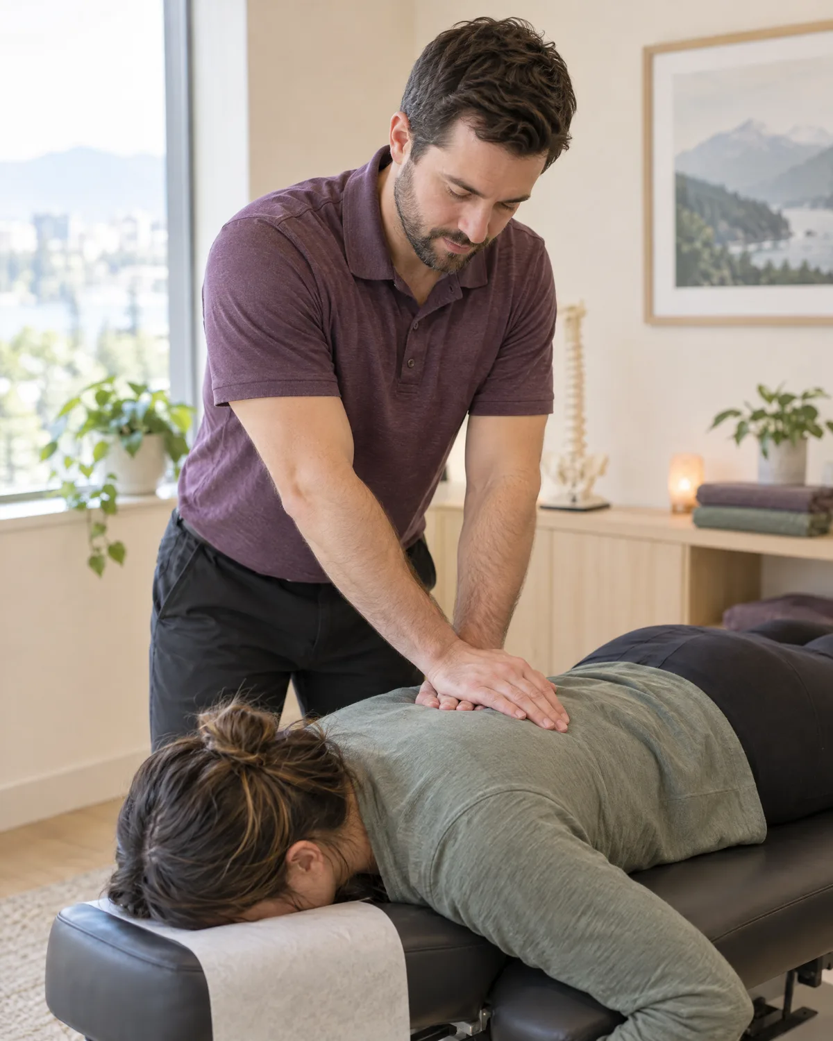 Chiropractic spinal adjustment